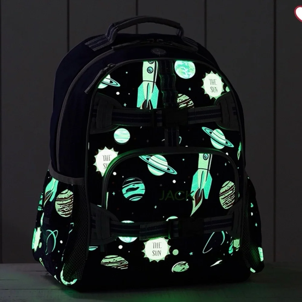 Pottery Barn Kids Navy Solar System Glow-In-The-Dark Mackenzie Backpack, Small